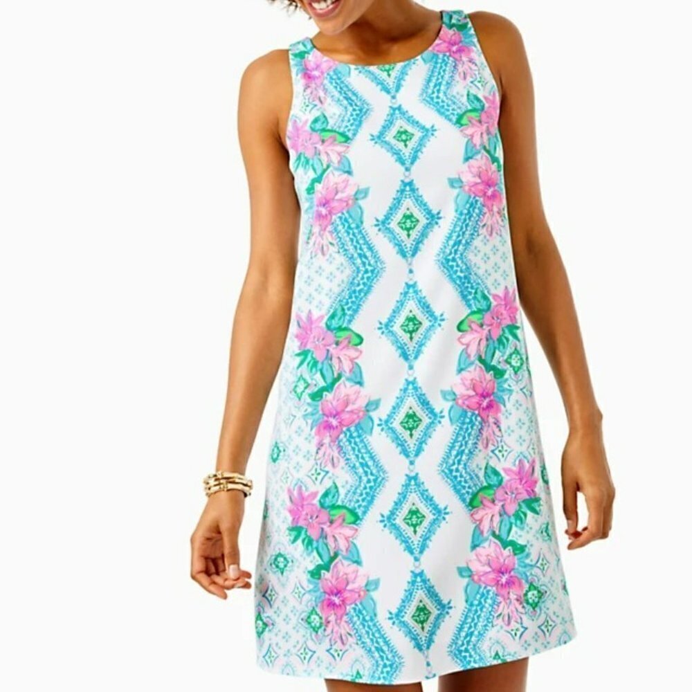 Lilly Pulitzer Girls Jackie Shift Dress Resort White Size Small